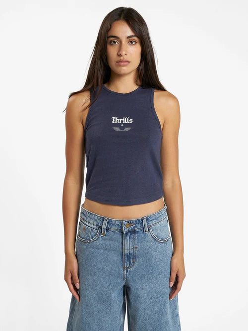 THRILLS - Wishes Come True Hemp Curve Tank - Station Navy