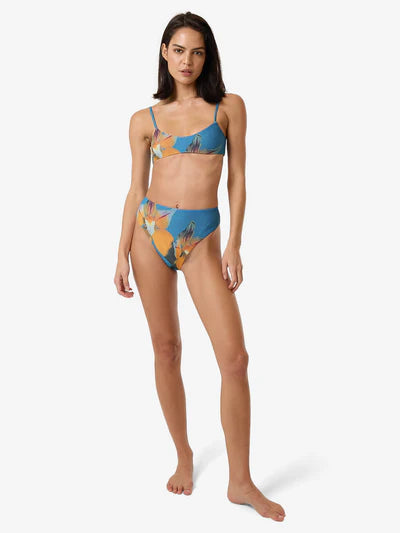 THRILLS - FLOWER SOCIETY CROP BIKINI TOP - STELLA BLUE