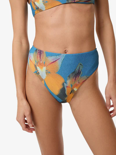 THRILLS - FLOWER SOCIETY 92S HIGH CUT BIKINI BOTTOM - STELLA BLUE