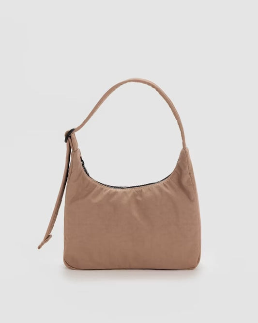 BAGGU - Mini Nylon Shoulder Bag - Cocoa