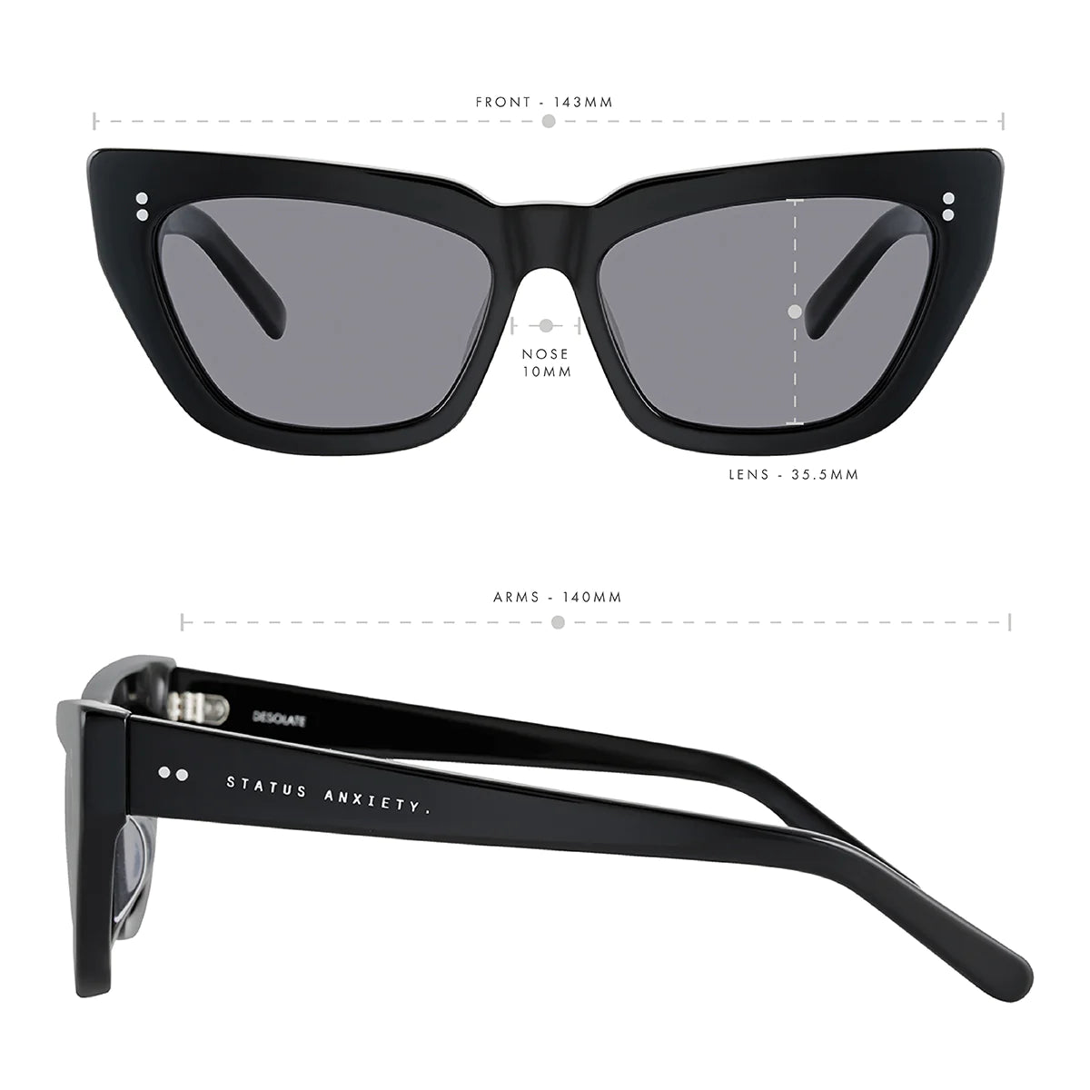 STATUS ANXIETY - Sunglasses Desolate - Black