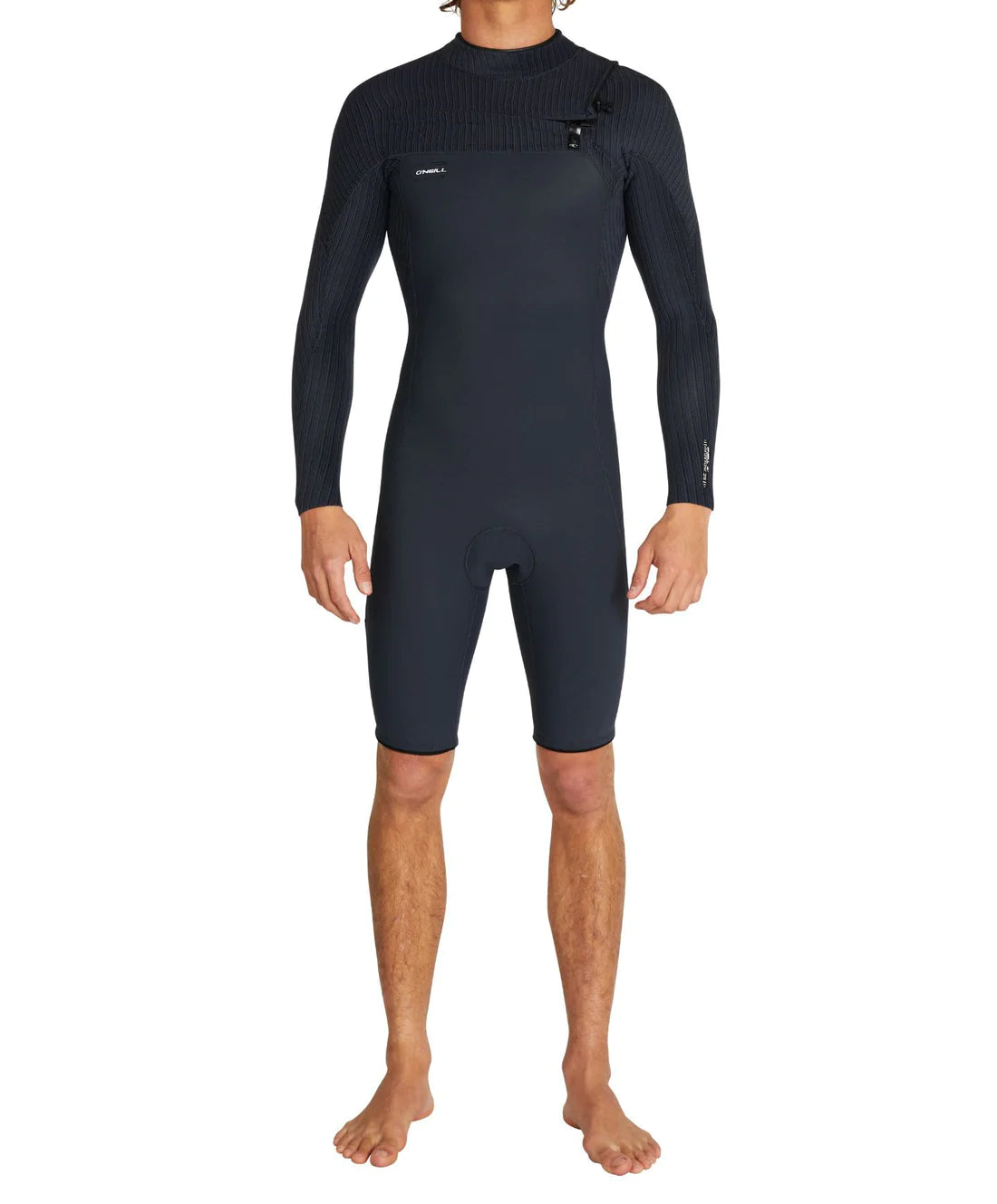 O'NEILL - Hyperfreak 2mm Long Sleeve Springsuit Chest Zip Wetsuit - Black/Black