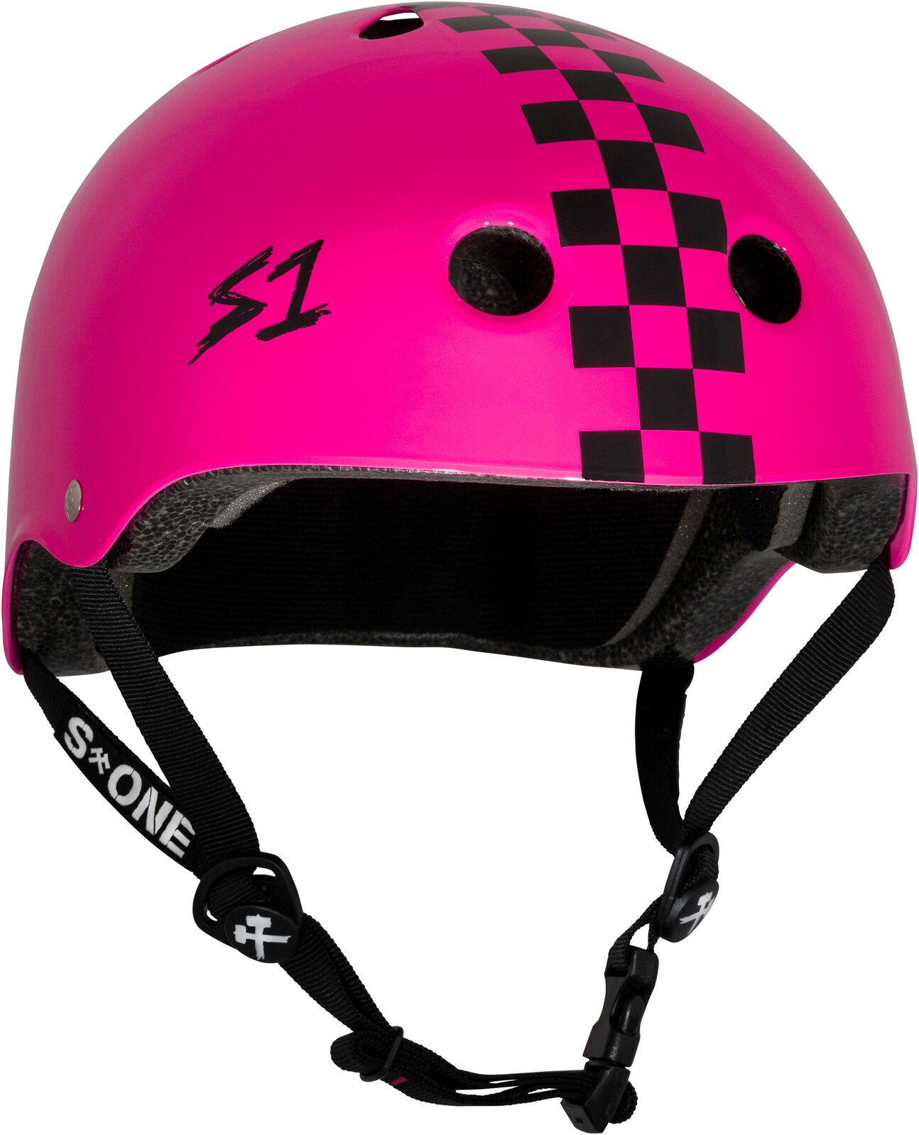 S-One Helmet Lifer (Small) Pink Gloss/Black Checkers