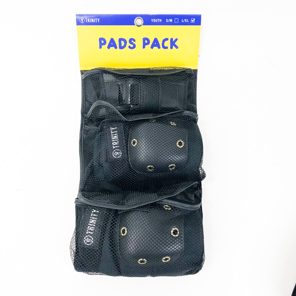 Trinity Pad Pack (Youth L/XL) Black/Black