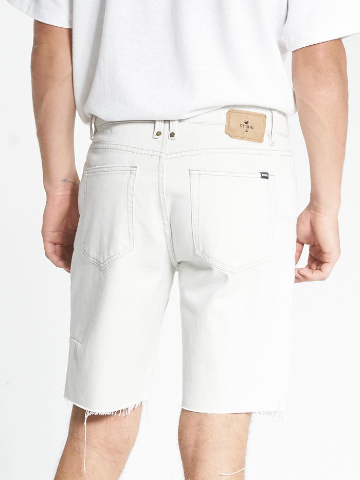 THRILLS - MEN'S CHOPPED DENIM SHORT - VINTAGE BONE